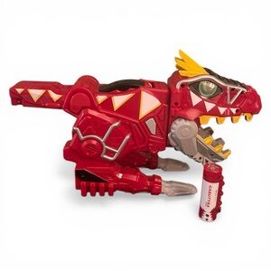 Power Rangers Red T-Rex Dino Charger Blaster Toy w/ Charger – Tested